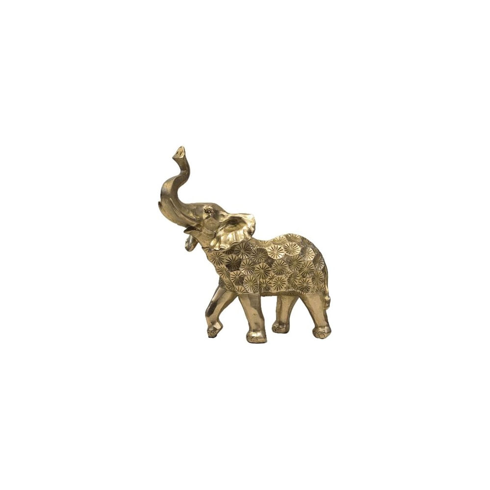 Adorno Decorativo Elefante Dorado con Textura Artesanal - Adorno Elegante para Sala Regalo Ideal