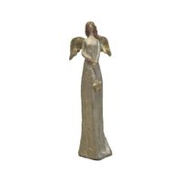 Adorno Decorativo Ángel con Estrella Tonos Blanco y Dorado - Adorno Elegante para Sala Regalo Ideal