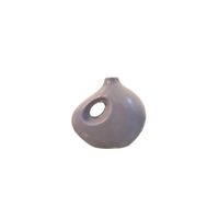 Jarrón Decorativo Abstracto Gris Mate - Adorno Elegante para Sala Regalo Ideal