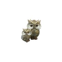 Set de Búhos Decorativos Dorados Sabiduría y Protección - Adorno Elegante para Sala Regalo Ideal