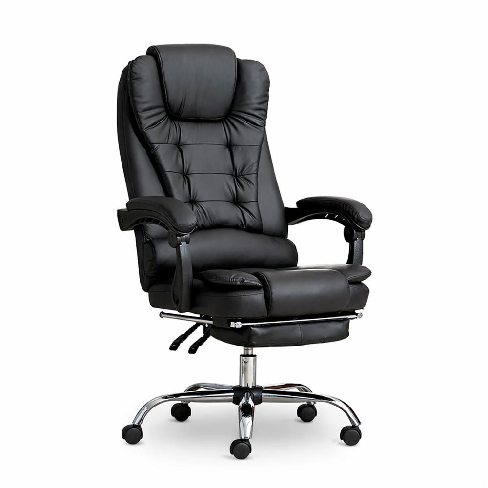 Silla de Oficina Ergonómica Presidente Reclinable con Reposapiés y Soporte Lumbar DC-483