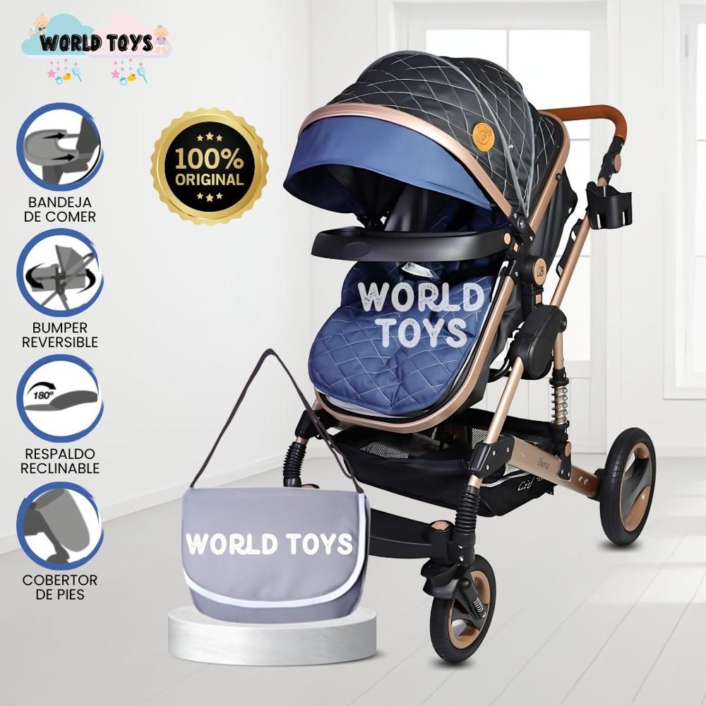 Coche Moisés Travel System de Lujo KENNEDY Edición Limitada Blue