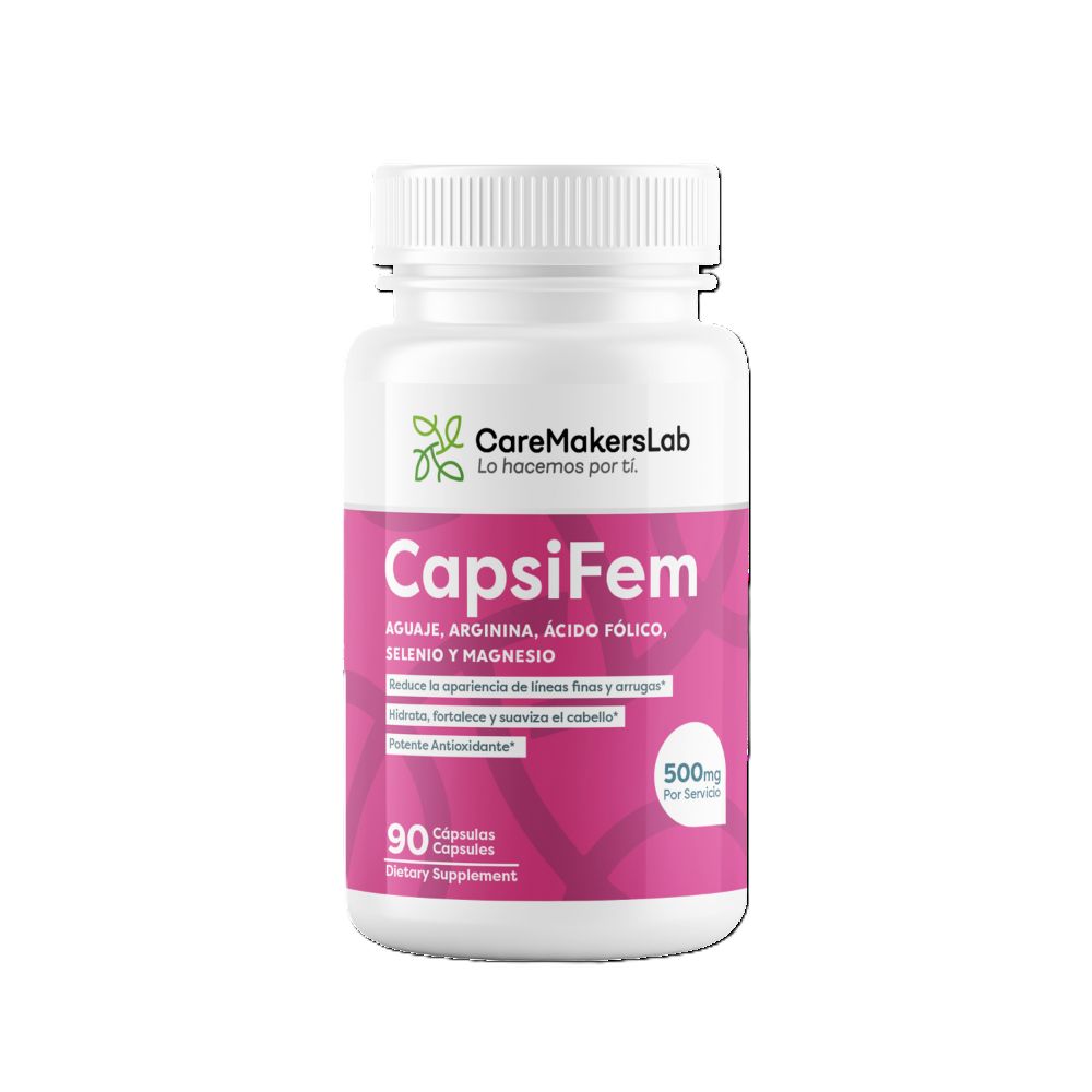 Cápsulas a base de Aguaje Arginina Ácido Fólico Selenio y Mg - 500mg  90 cap