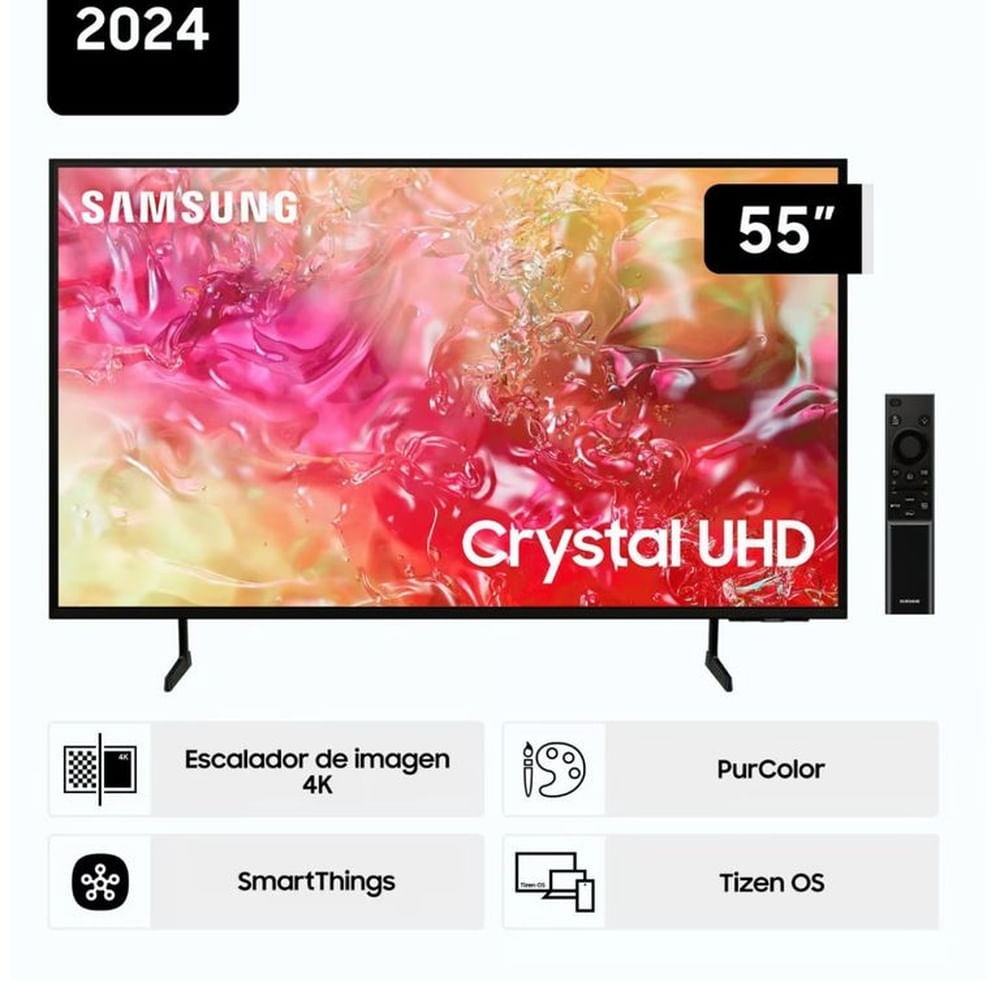 Televisor Samsung LED 55 Crystal UHD 4K Tizen OS Smart TV 55DU7000