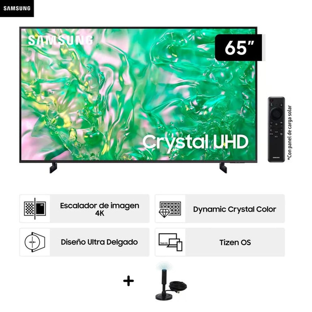 TELEVISOR SMART TV SAMSUNG UHD 65 CRYSTAL 4K UN65DU8000 + ANTENA