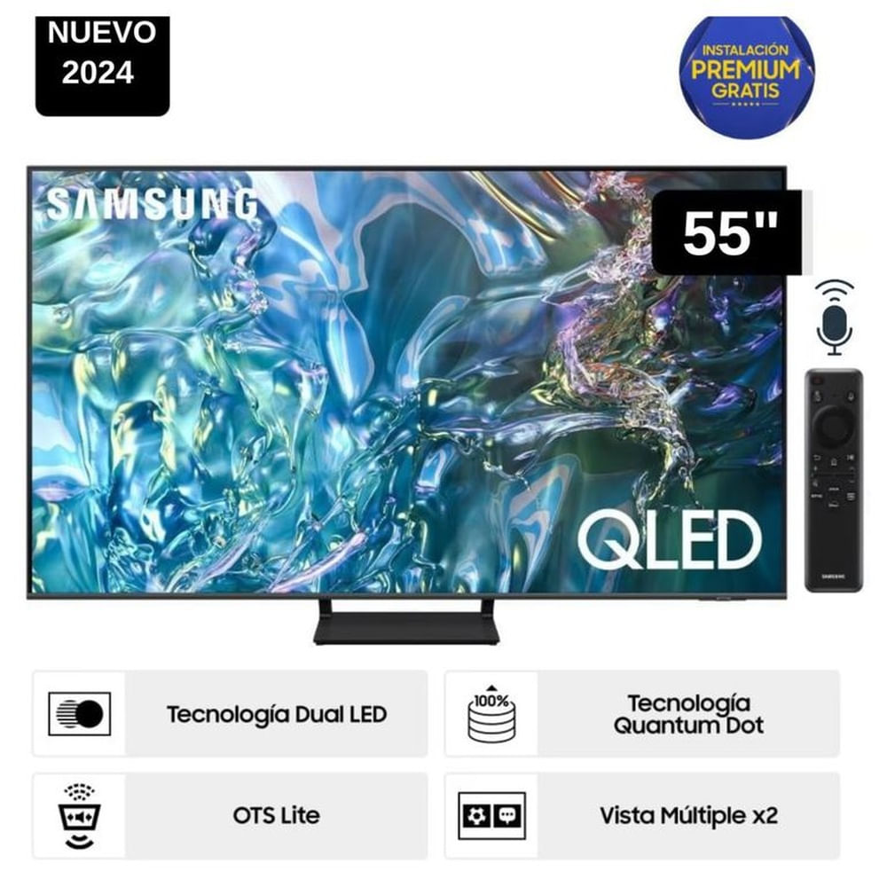 Televisor Samsung QLED Tizen OS Smart Tv 55" 4K QN55Q65DAGXPE - Nuevo 2024