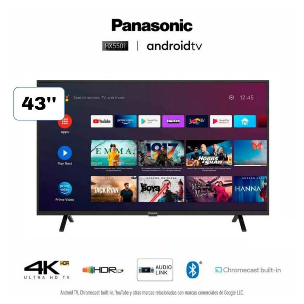 TV 43 PANASONIC - TC-43HX550P 4K UHD Smart