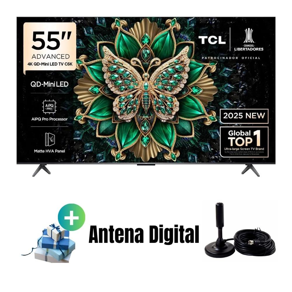 Televisor TCL 55'' QD-MINILED UHD 4K Google TV 55C6K 2025 - Ant
