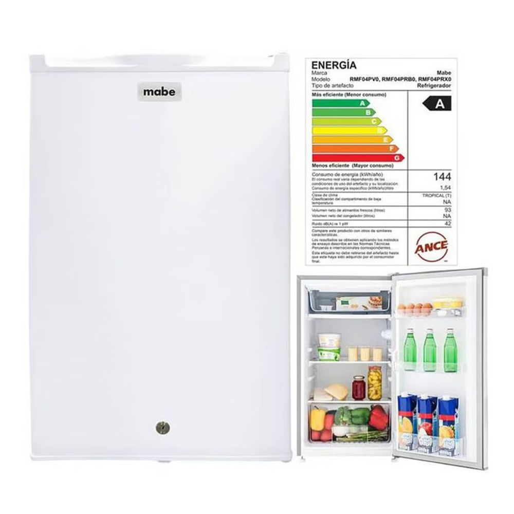 Frigobar MABE RMF04PRB0 93 Litros Blanco