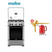 Cocina Mabe 4 Hornillas a Gas Acero Inoxidable CMP6014AG0 Silver + Hervidor Oster