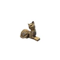 Adorno Decorativo Gato Dorado con Detalles Ornamentales - Adorno Elegante para Sala Regalo Ideal