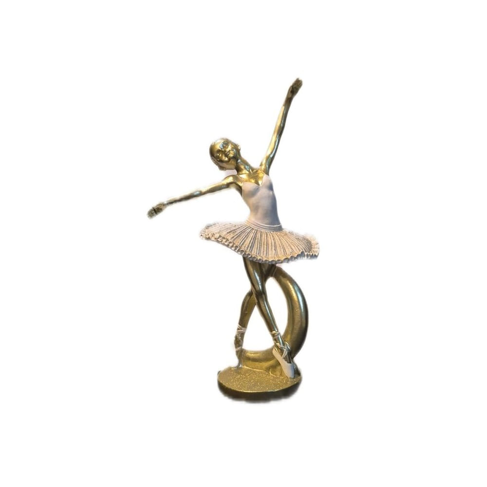 Adorno Decorativo Bailarina Dorada con Tutú - Adorno Elegante para Sala Regalo Ideal