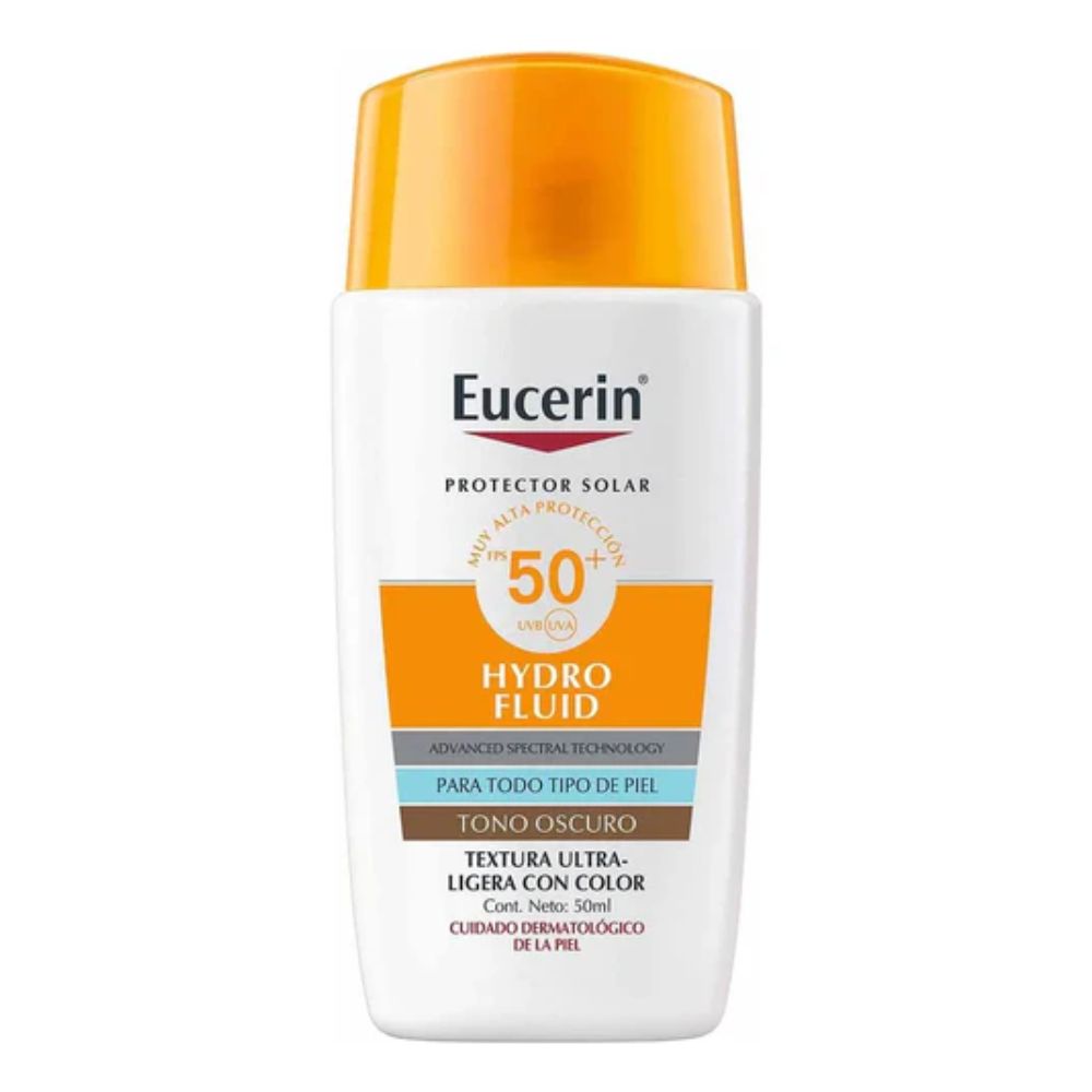 Eucerin Sun Hydro Fluid Textura Ultra Ligera con Color Tono Oscuro FPS 50