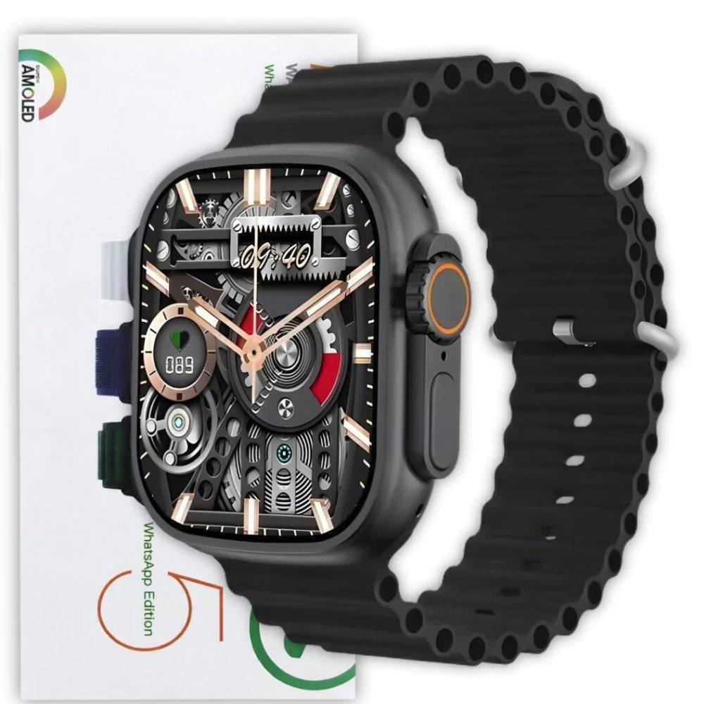 Smartwatch Microwear Watch Ultra 5 Plus Amoled IP68 Negro