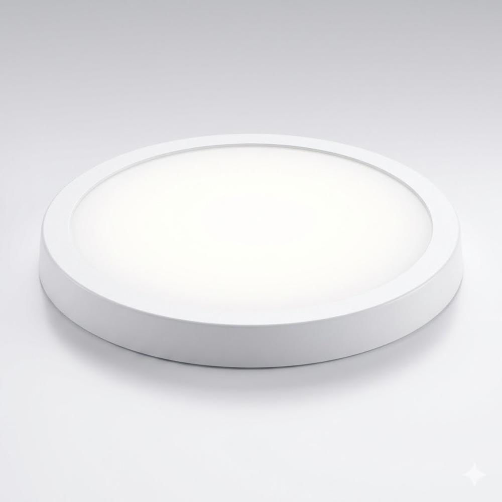 Panel Led Adosable Circular 24w Luz Blanca 6500K De Policarbonato Extraled