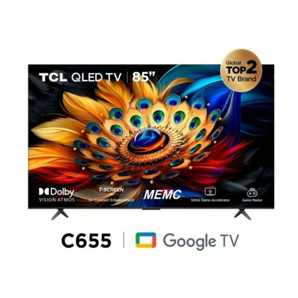 TCL 85 QLED 4K UHD Google TV HDR Dolby Vision Modelo 85C655