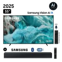 Televisor Samsung QLED 55 Visión AI Smart TV QN55Q7FAAGXPE + Soundbar HW C400