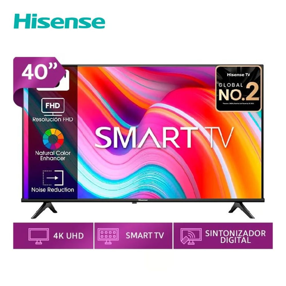 TELEVISOR HISENSE 40 FHD SMART TV CON BLUETOOTH 40A4K