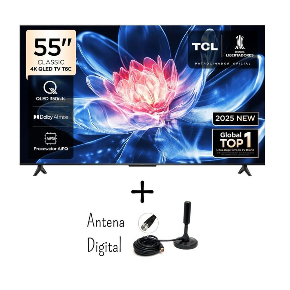 Televisor TCL 55 QLED 4K Ultra HD 55T6C