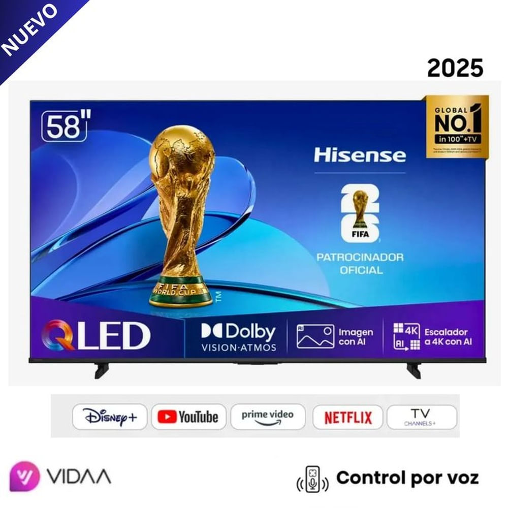Televisor Hisense 58 QLED UHD 4K 58Q6QV 2025