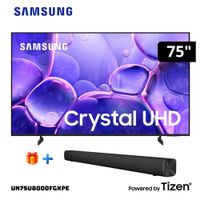 Televisor SAMSUNG CRYSTAL UHD 75 4K Smart TV UN75U8000FGXPE + SOUNDBAR