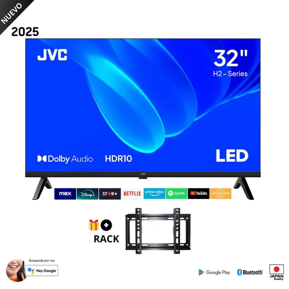 Televisor JVC 32 HD Google TV LT-32KM158 + RACK