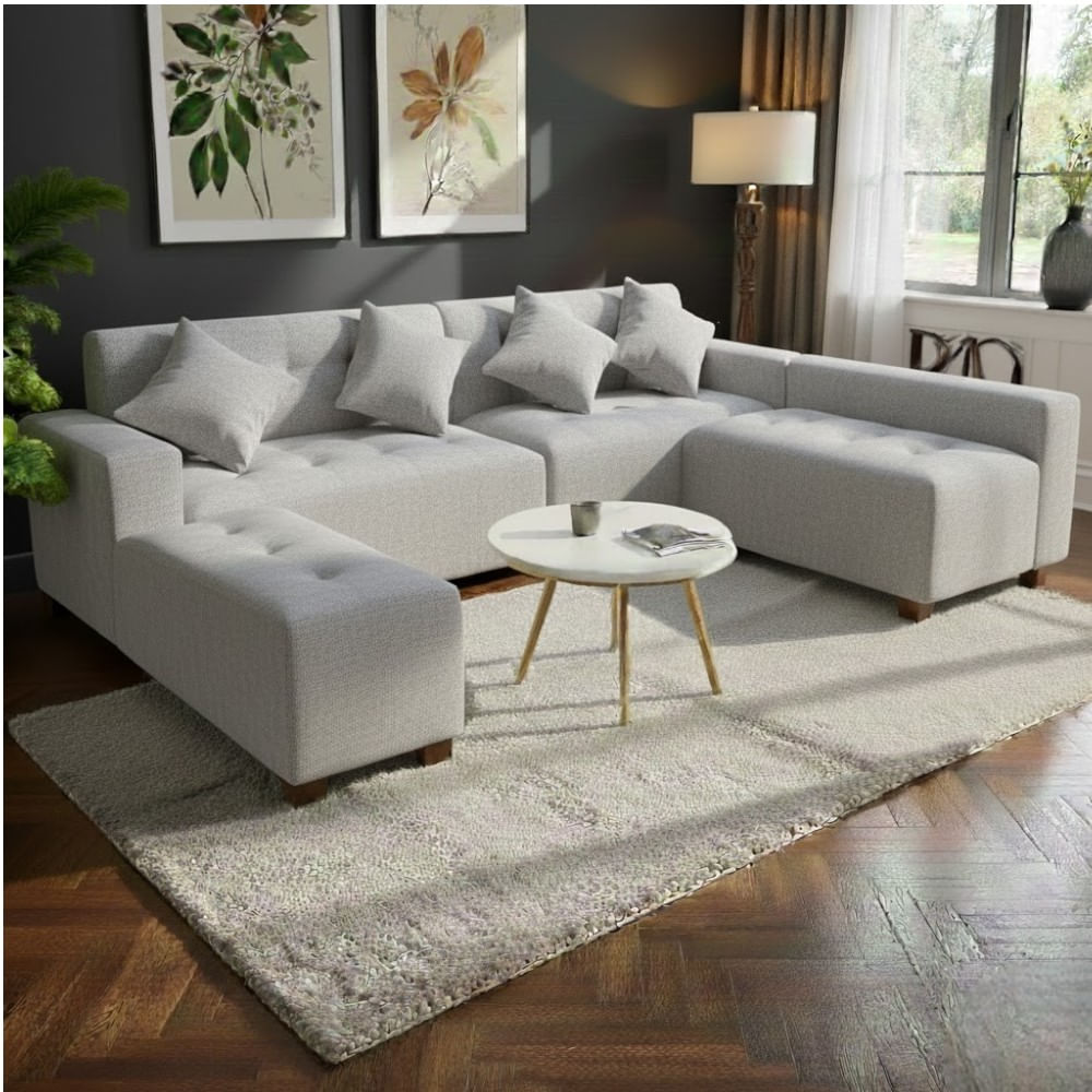 Juego de Sala Nina Gris Claro Modular