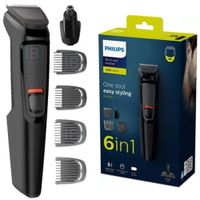 Recortador PHILIPS Multigroom MG3711 de Barba y Nariz 6 en 1