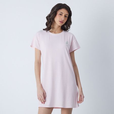 Camisón Manga Corta Mujer Honest Algodón Hypnotic Rosado Talla XL