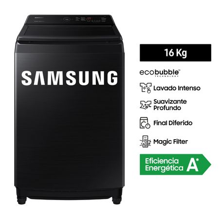 Lavadora Samsung EcoBubble™ 16Kg Negra WA16CG6441BVPE
