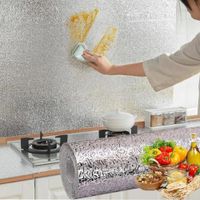 Papel Aluminio Autoadhesivo Protector Cocina 61cm x 2m