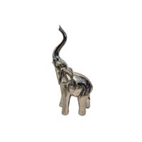 Elefante Decorativo Cromado  Diseño Escultural Moderno - 441-558103