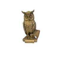 Adorno Decorativo Búho Teacher  Figura Dorada Elegante - 437-496488