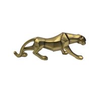 Figura Decorativa Felino Dorado Geométrico - 437-498936
