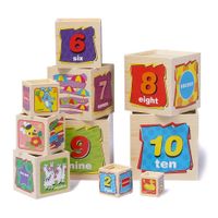 Set Cubos Didácticos Apilables del 1 al 10 con Animales