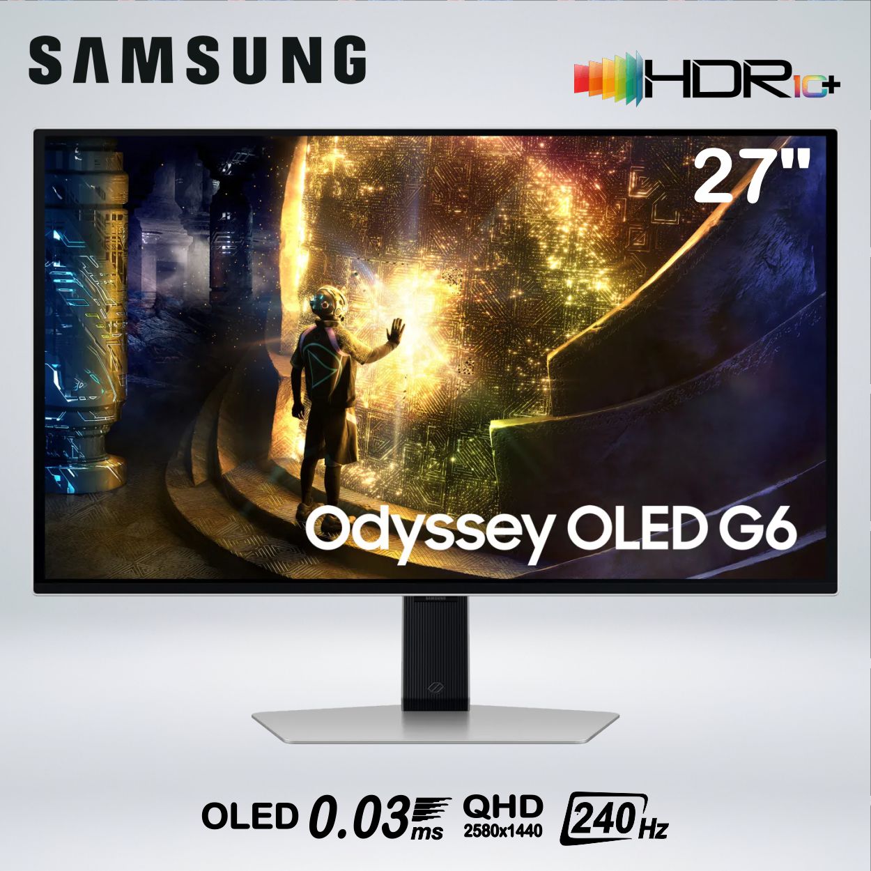 MONITOR GAMER ODYSSEY G6 OLED QHD 27'' 240HZ 0.03MS HDR LS27DG612SLXPE