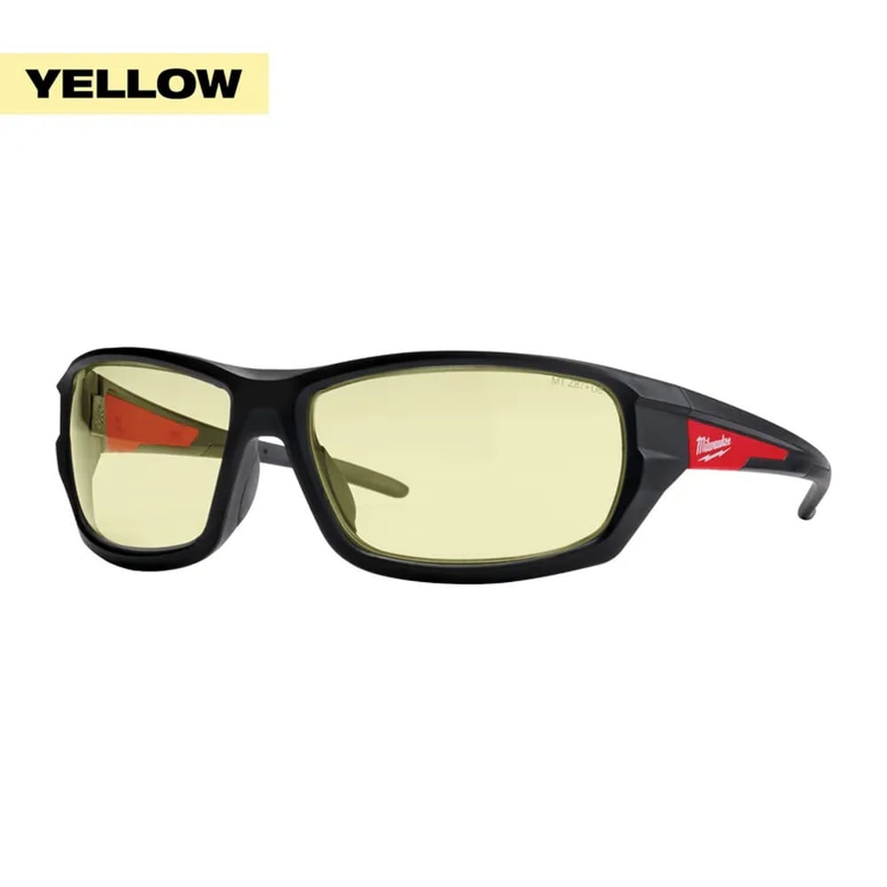 Gafas de seguridad de alto rendimiento amarillas antivaho 48-73-2121 Milwaukee