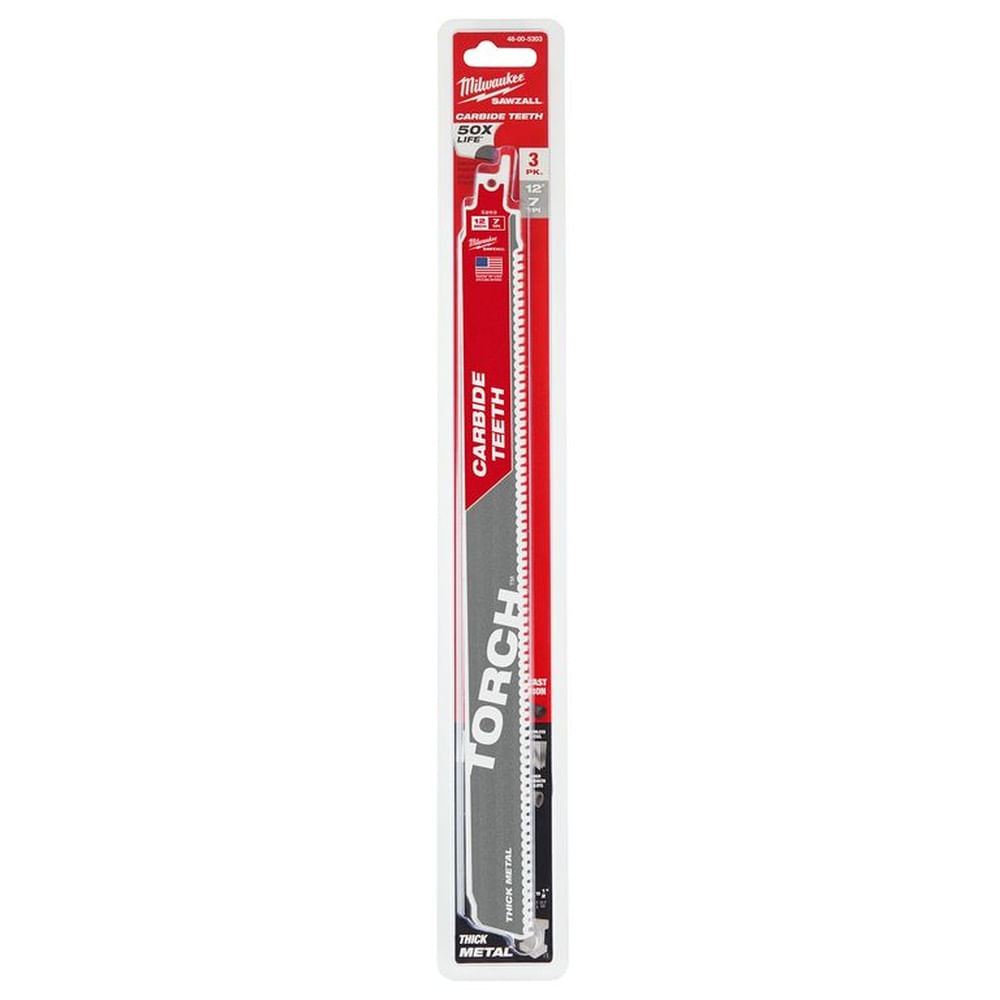 Hojas de sierra sable 12" pulgadas carburo SAWZALL® 8 TPI 48-00-5303