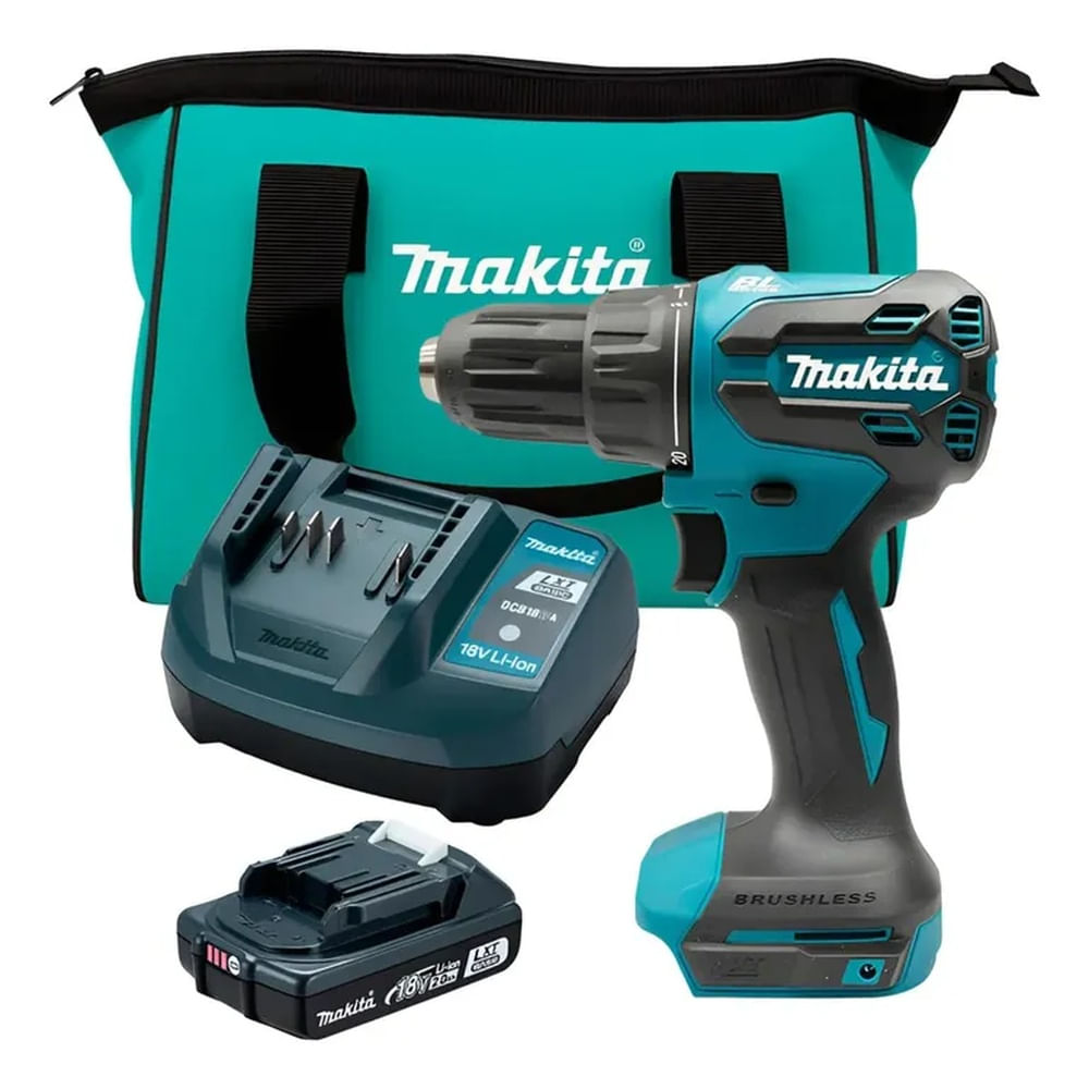 TALADRO PERCUTOR LXT 18V  2 VEL. / BL-XPT DHP490WVX MAKITA