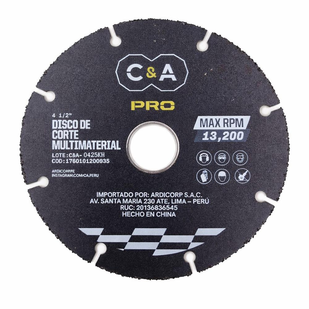 Disco Multimaterial de tungsteno  4 pulgada CA