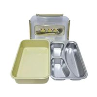 Táper con 3 Compartimientos para Almacenar Comida Diseño Kawaii