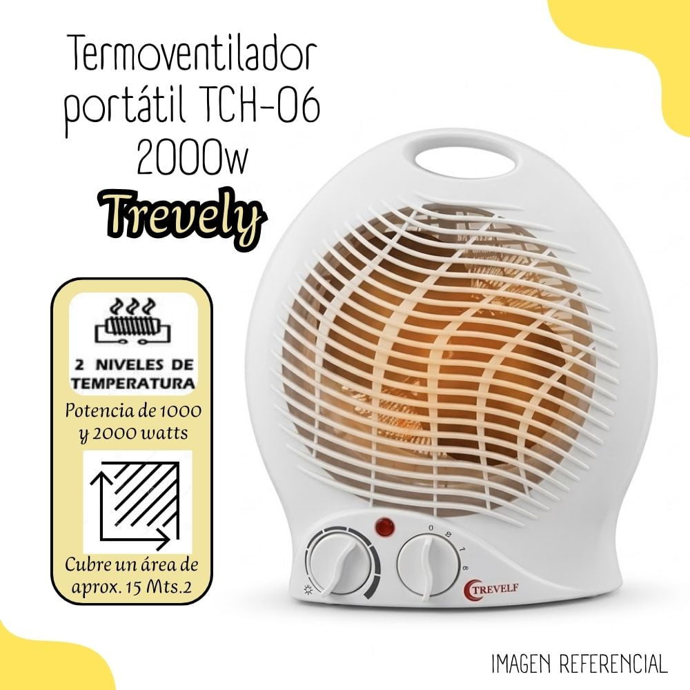 Termo ventilador portátil Trevely 2000 watts TCH-06