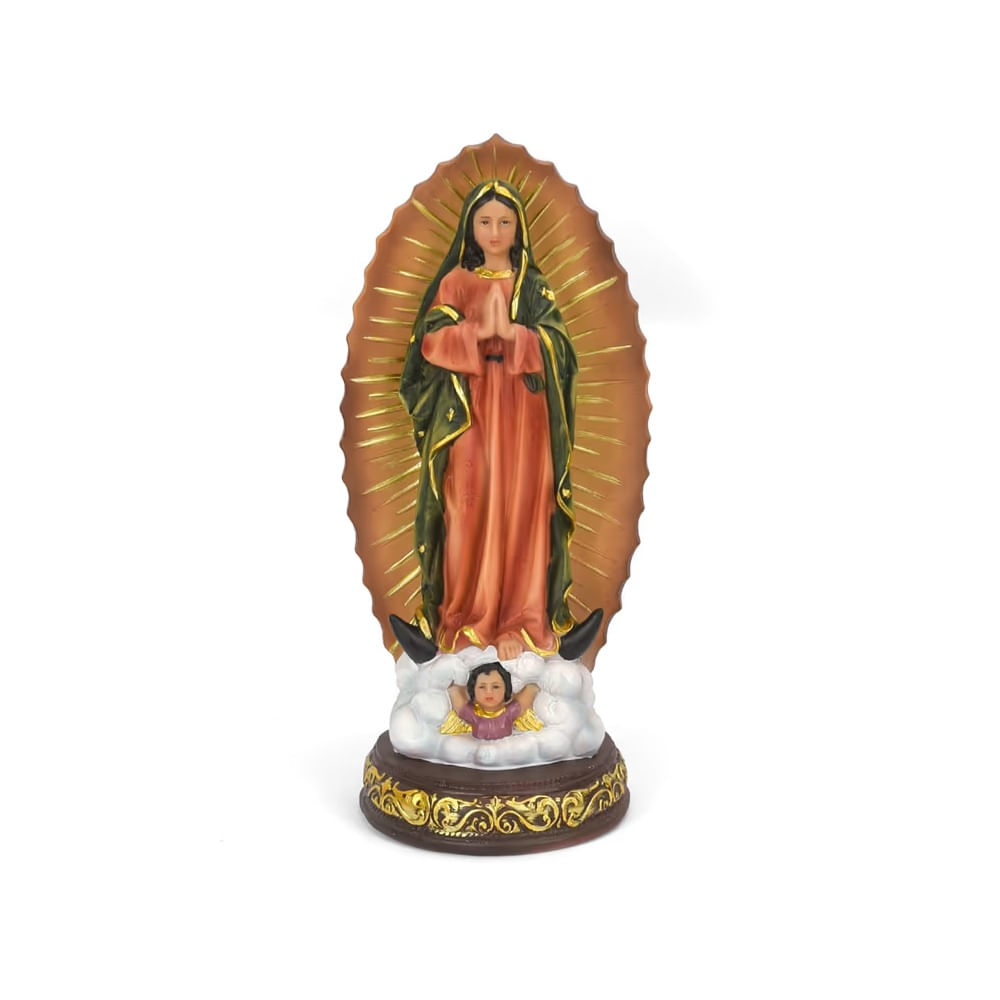 SANTOS RELIGIOSOS Y FIGURAS - Adorno de poliresina - Diseño Nuestra Sra. de Guadalupe