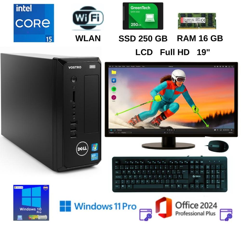 Computadora Dell Vostro D06S-Intel Core I5-16Gb de RAM-SSD 250 Gb-Windows 11Pro-Office 2024PP