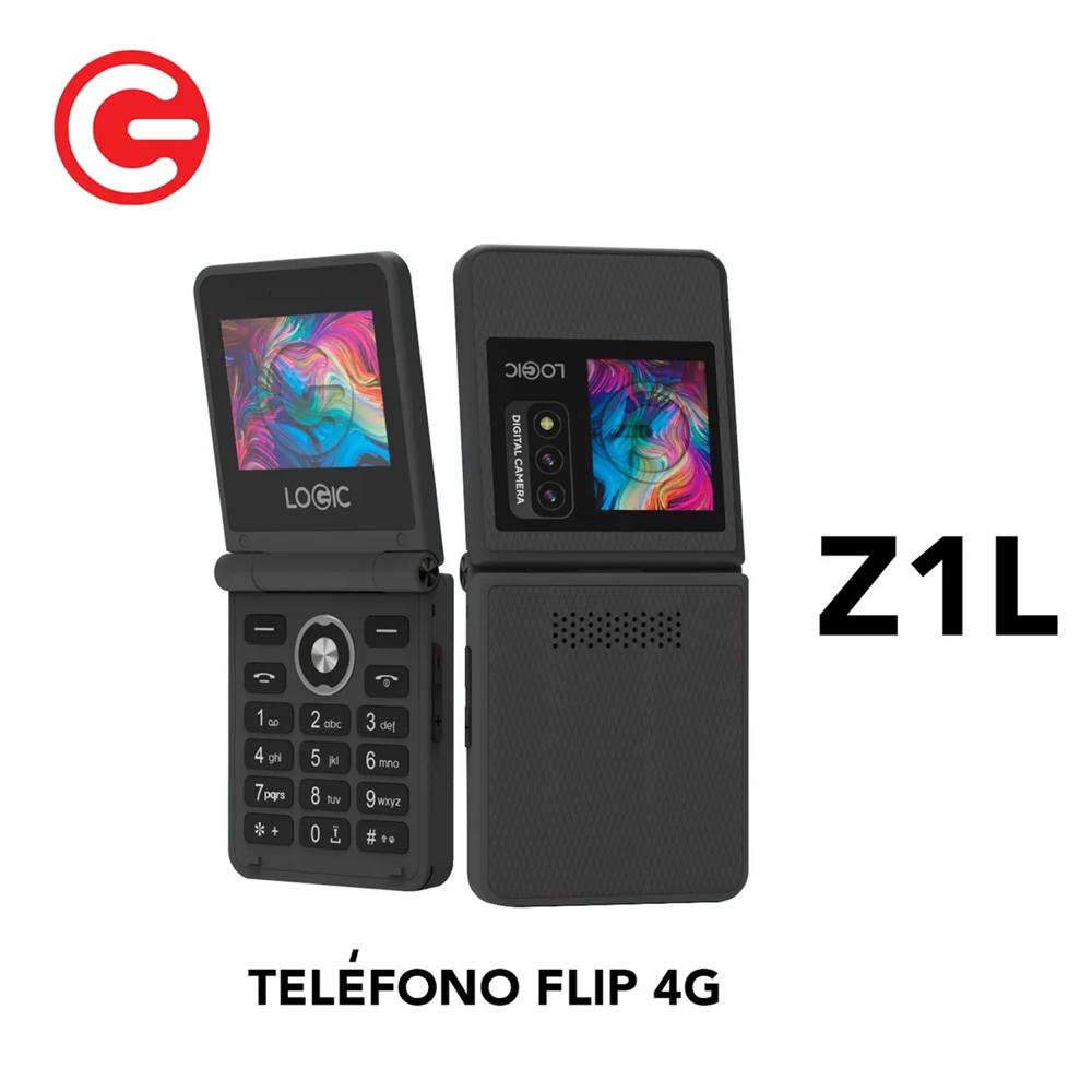 CELULAR LOGIC Z1L TELÉFONO FLIP 4G COLOR NEGRO