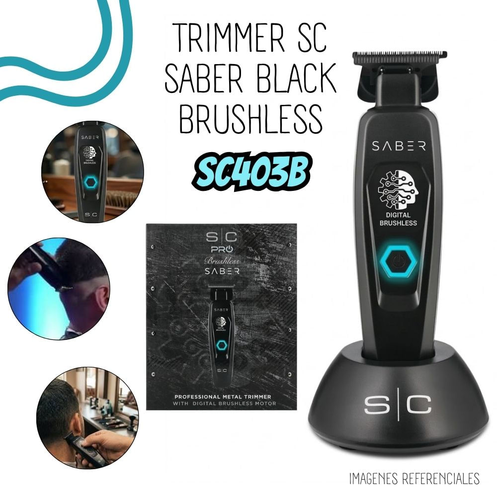 Trimmer Cordless StyleCraft Saber Black SC405B