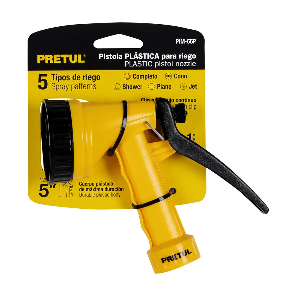 Pistola Para Riego De 5 Funciones Plástica Pretul