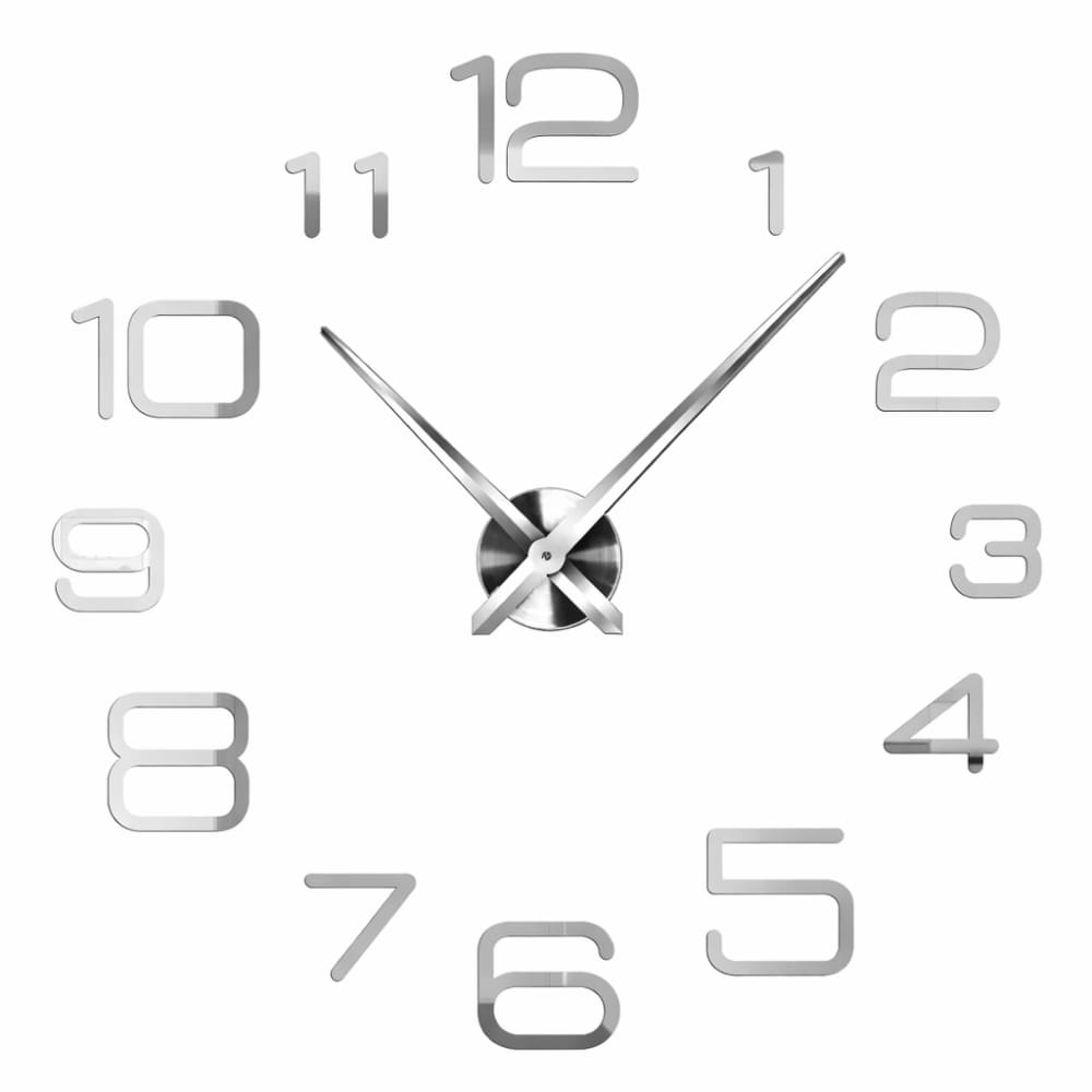 Reloj Pared 3D Grande Decorativo Minimalista Adhesivo Números Diseño Moderno Hogar  ZH180910