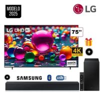Televisor LG 75 UHD 4K Smart TV ThinQ AI 75UA8000PSA 2025 + Soundbar B450F