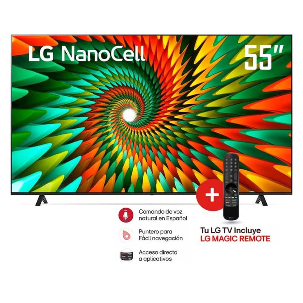 Televisor LG 55” NanoCell UHD 4K Smart TV 55NANO77SRA